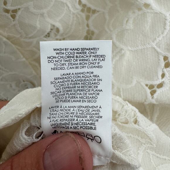 Cabi Floral Lace Portrait Back Tie Jacket Top US Women's M - Picture 5 of 6